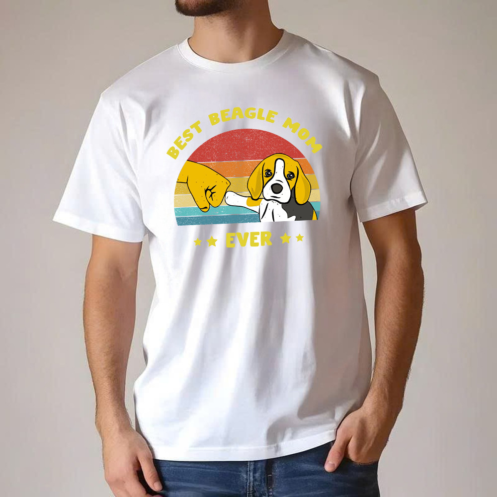 Best Beagle Mom Ever Shirt Beagle Lover Vintage T Shirt Gift For Womens