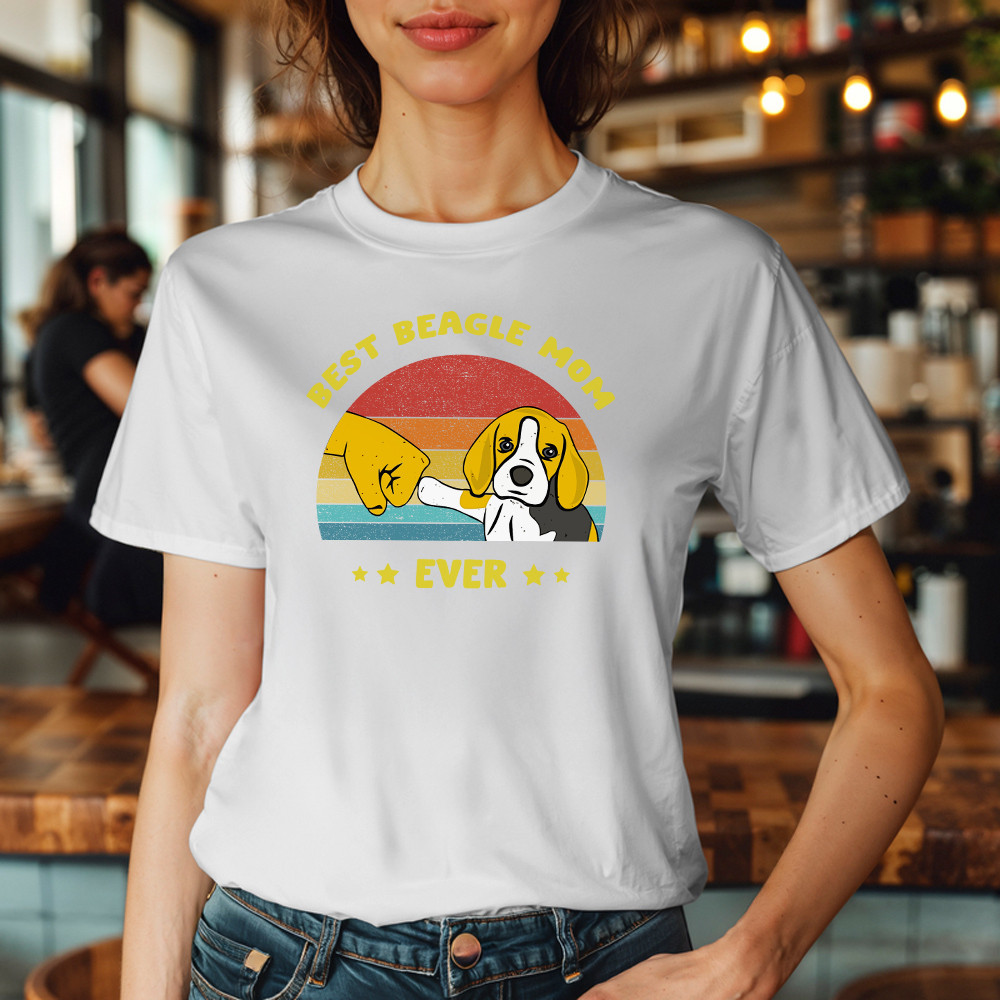 Best Beagle Mom Ever Shirt Beagle Lover Vintage T Shirt Gift For Womens