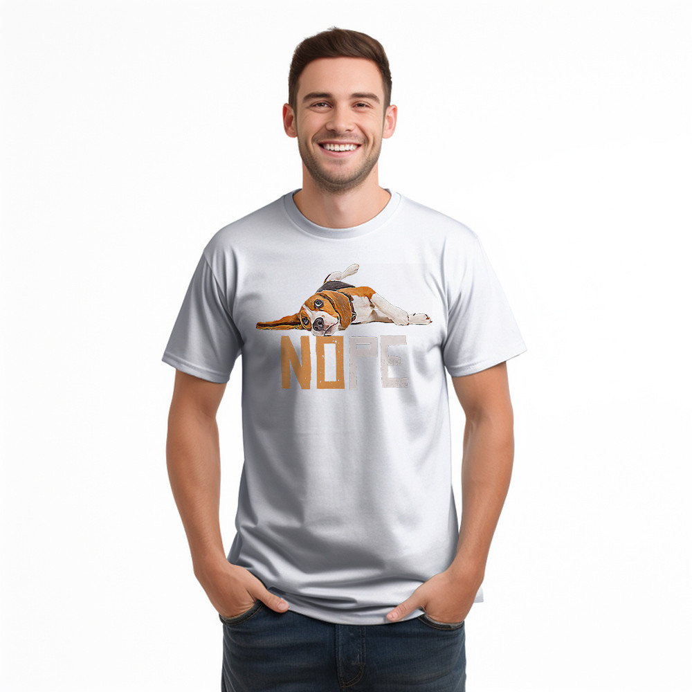 Lazy Beagle Nope Shirt Vintage Fun T Shirt Designs Beagle Owner Gifts