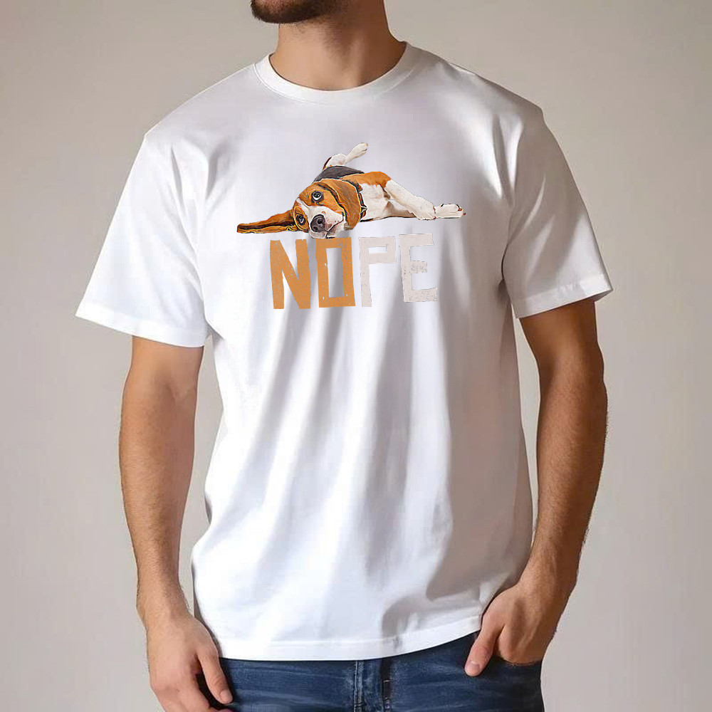 Lazy Beagle Nope Shirt Vintage Fun T Shirt Designs Beagle Owner Gifts