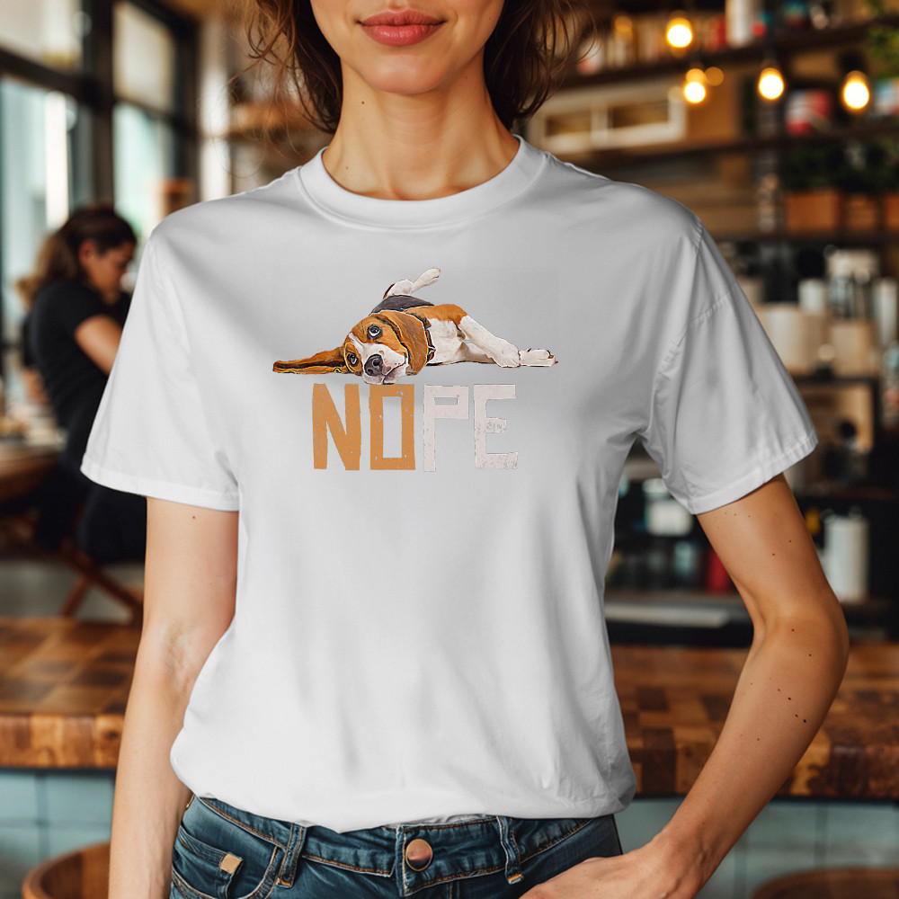 Lazy Beagle Nope Shirt Vintage Fun T Shirt Designs Beagle Owner Gifts
