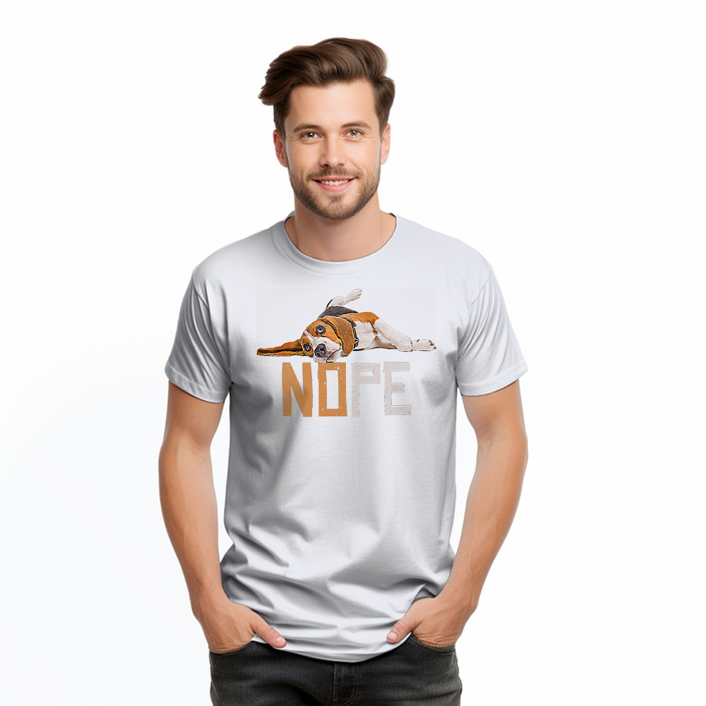 Lazy Beagle Nope Shirt Vintage Fun T Shirt Designs Beagle Owner Gifts